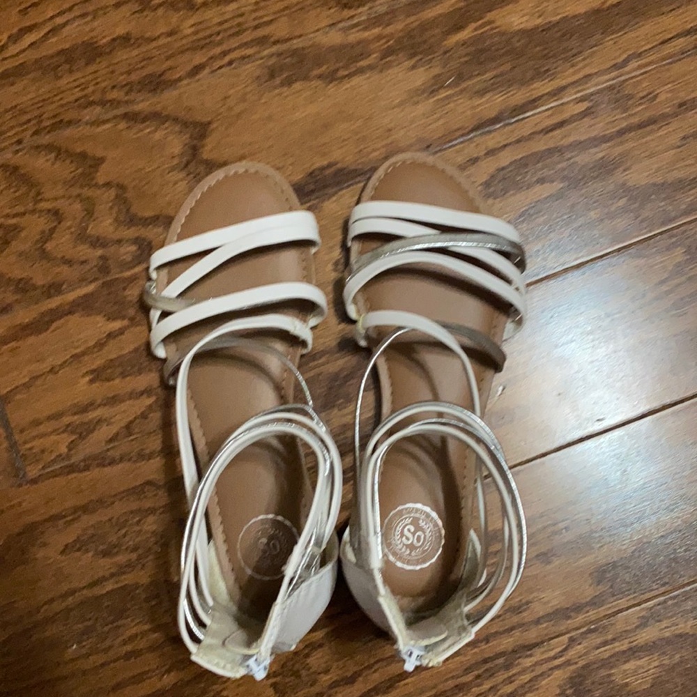 White sandals